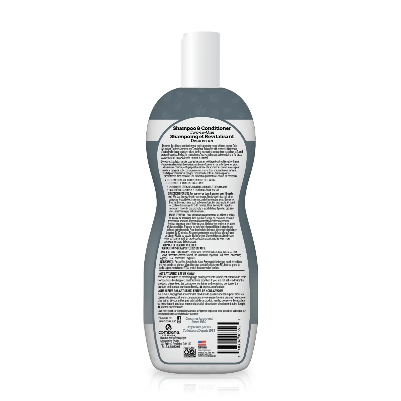 Espree Intense Charcoal Neutralizer Dog Shampoo & conditioner 20oz - Image 2