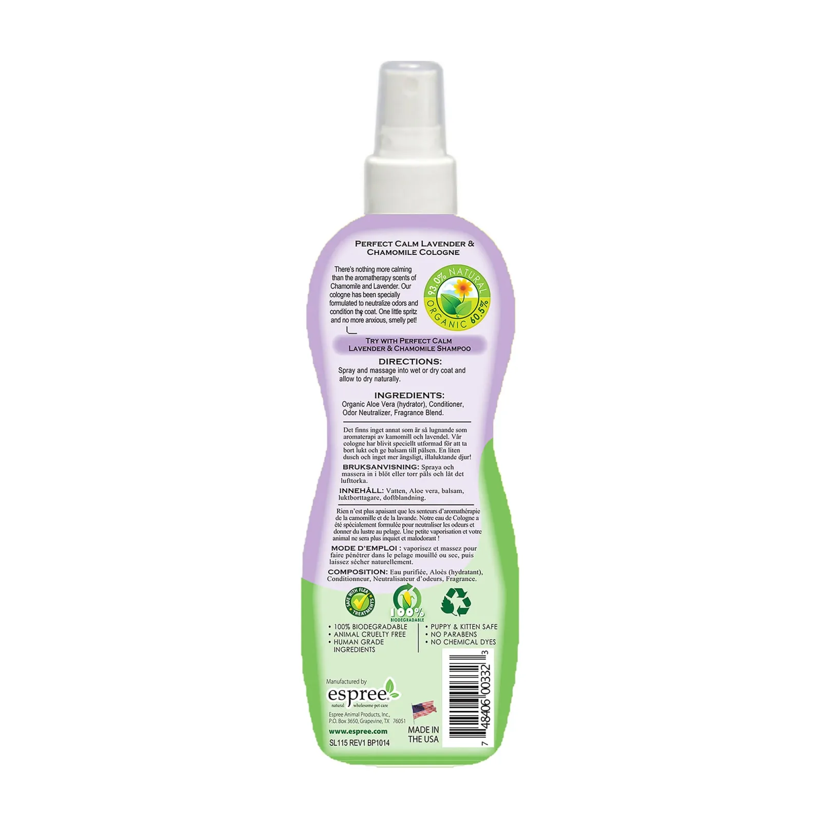 Espree Perfect Calm Lavender & Chamomile Cologne 4 Ounce - Image 2