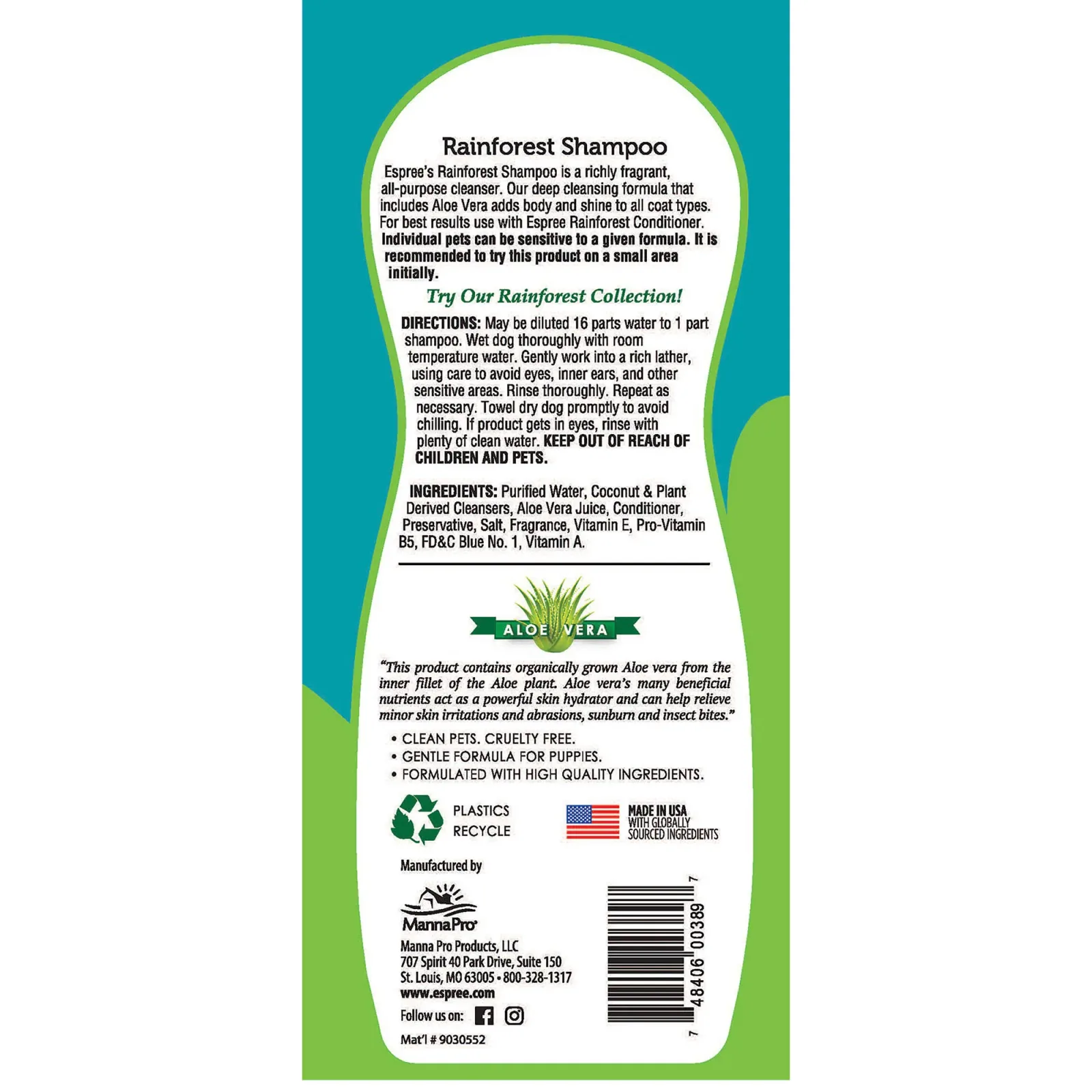 Espree Rainforest Shampoo For Dogs & Cats 20 Ounce - Image 2