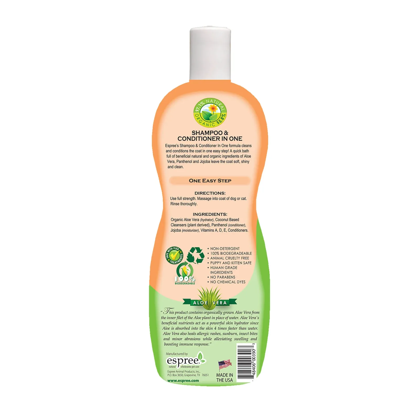 Espree Shampoo & Conditioner In One For Dogs 20 Ounce - Image 2