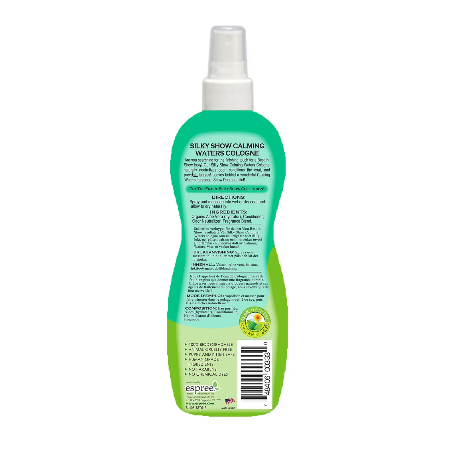 Espree Silky Show Calming Waters Cologne For Dogs 4 Ounce - Image 2