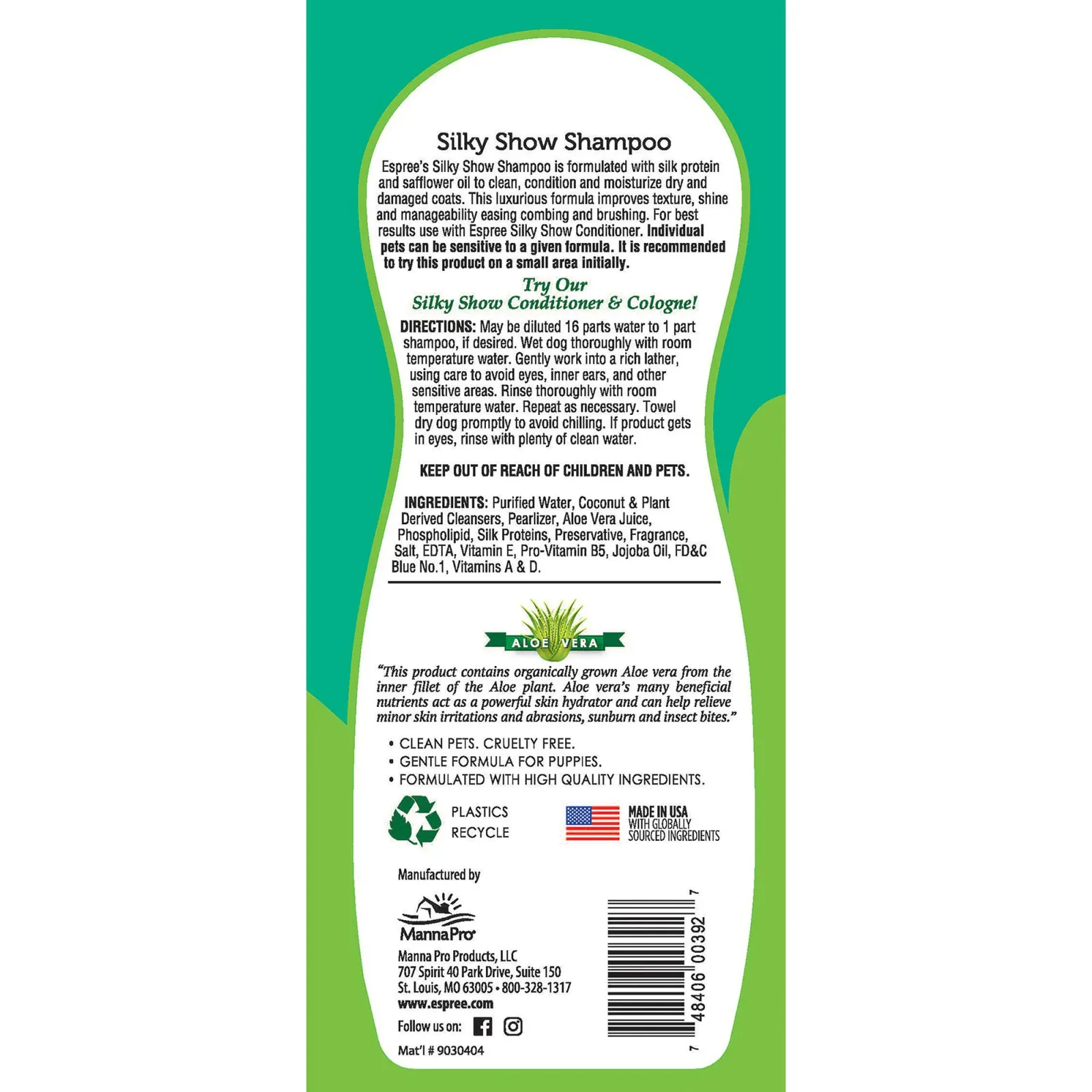 Espree Silky Show Shampoo For Dogs & Cats 20 Ounce - Image 2