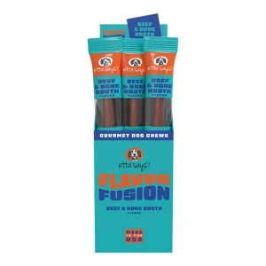 Etta Says Dog Flavor Fusion Dog Chew Beef, 1.75 oz each, Case of 12