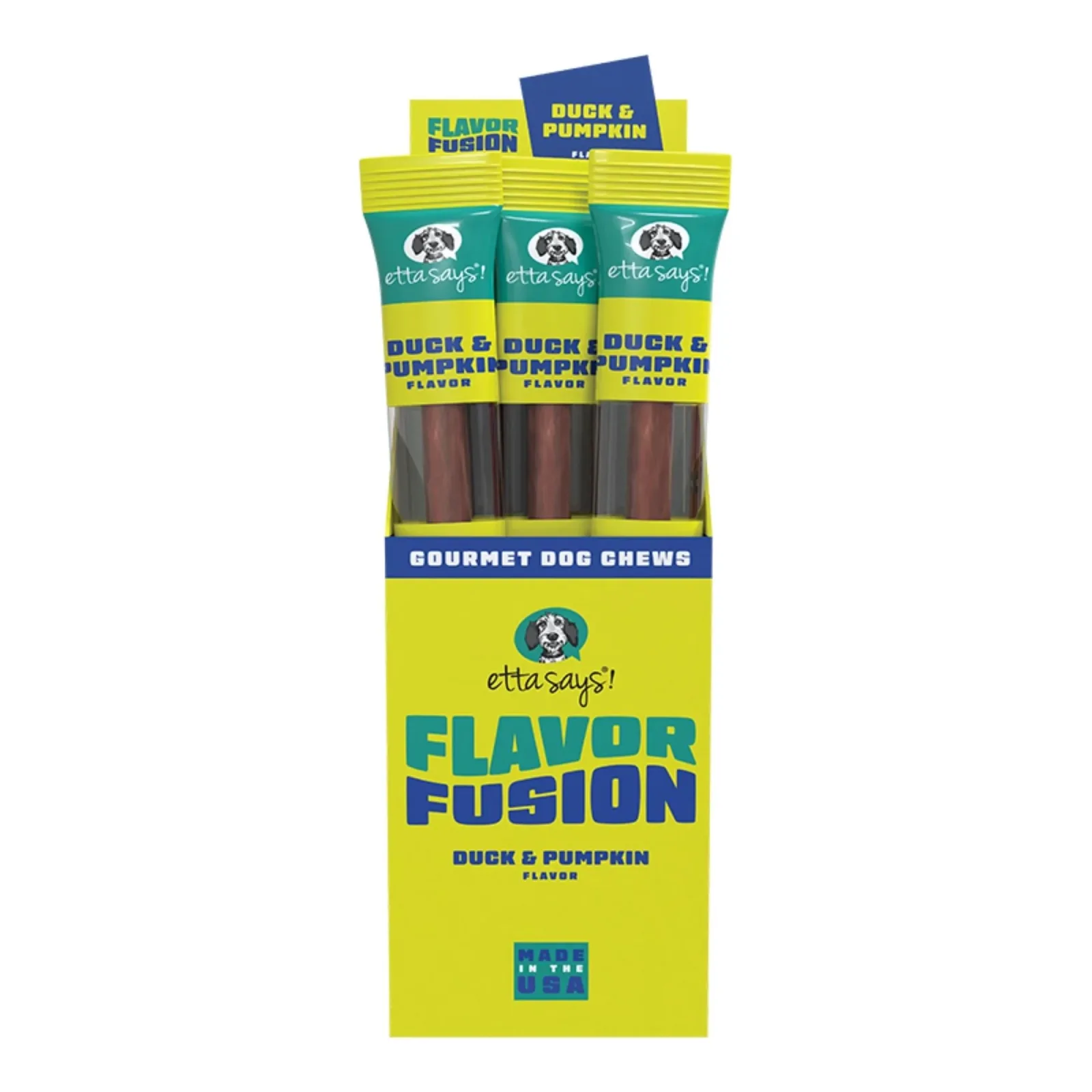Etta Says Dog Flavor Fusion Dog Chew Duck, 1.75 oz each, Case of 12