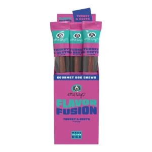 Etta Says Dog Flavor Fusion Dog Chew Turkey, 1.75 oz each, Case of 12
