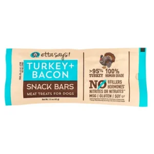 Etta Says! Turkey + Bacon Snack Bars Meat Dog Treats