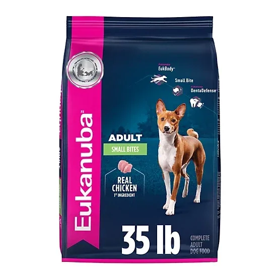 Eukanuba Adult Medium Breed Small Bites Chicken Dry Dog Food, 35lb