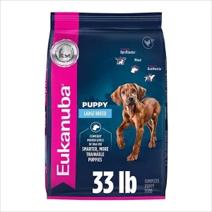 Eukanuba Puppy Large Breed Chicken Formula Dry Dog Food, 33lb