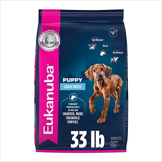 Eukanuba Puppy Large Breed Chicken Formula Dry Dog Food, 33lb