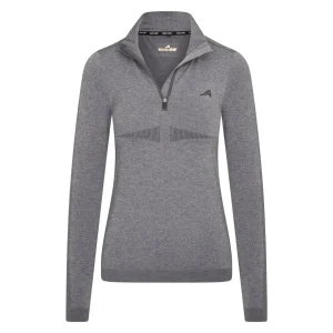 Euro-Star Half Zip Top ESMaggy-Magnet Melange-Large