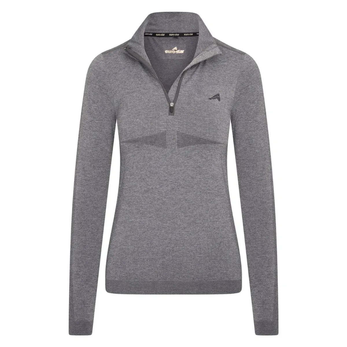Euro-Star Half Zip Top ESMaggy-Magnet Melange-Large