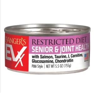 Evanger's EVx Restricted Diet Senior & Joint Health Wet Cat Food Salmon 24ea/5.5 oz