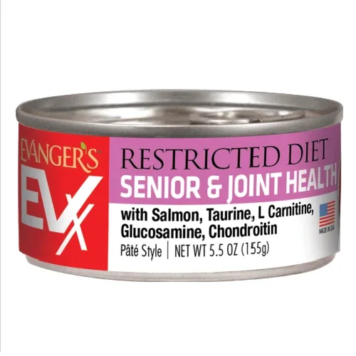 Evanger's EVx Restricted Diet Senior & Joint Health Wet Cat Food Salmon 24ea/5.5 oz