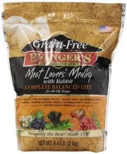 Evangers Grain Free Meat Lover's Medley With Rabbit Dry Dog Food-4.4-lb-{L+1}