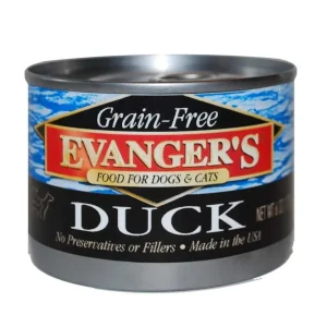 Evanger's Grain-Free Wet Dog & Cat Food Duck 6oz 24pk
