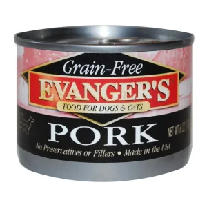 Evanger's Grain-Free Wet Dog & Cat Food Pork 6oz 24pk