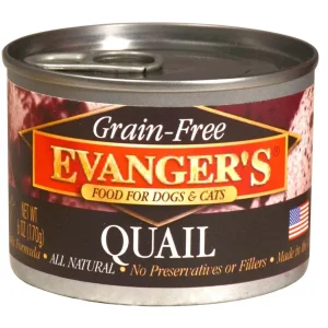 Evanger's Grain-Free Wet Dog & Cat Food Quail 6oz 24pk