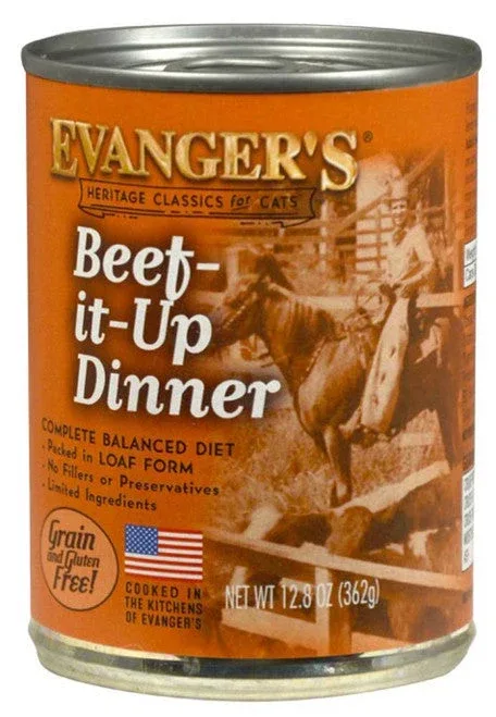 Evanger's Heritage Classic Wet Cat Food Beef It Up 12.8oz 12pk - Image 2