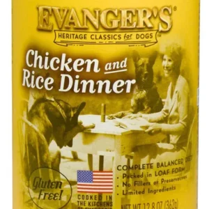 Evanger's Heritage Classic Wet Dog Food Chicken & Rice 12.8oz 12pk
