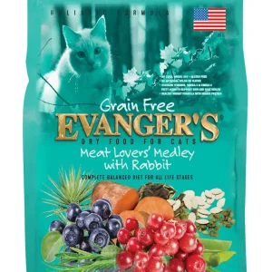 Evangers Meat Lover's Medley Grain Free Rabbit Cat Food 4.4 lb {L-1}