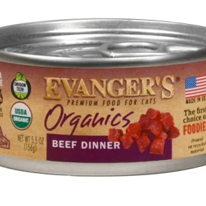 Evanger's Organics Wet Cat Food Beef 5.5oz
