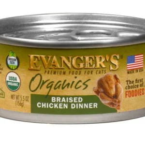 Evanger's Organics Wet Cat Food Braised Chicken 5.5oz
