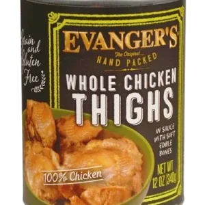 Evangers Super Premium Hand-Packed Whole Chicken Thighs Canned Dog Food