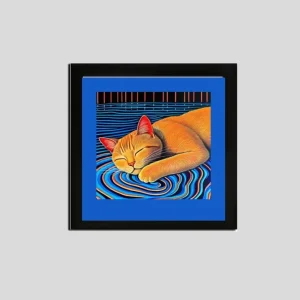 EverythingBoho Cat Dreams Wall Art (Black)