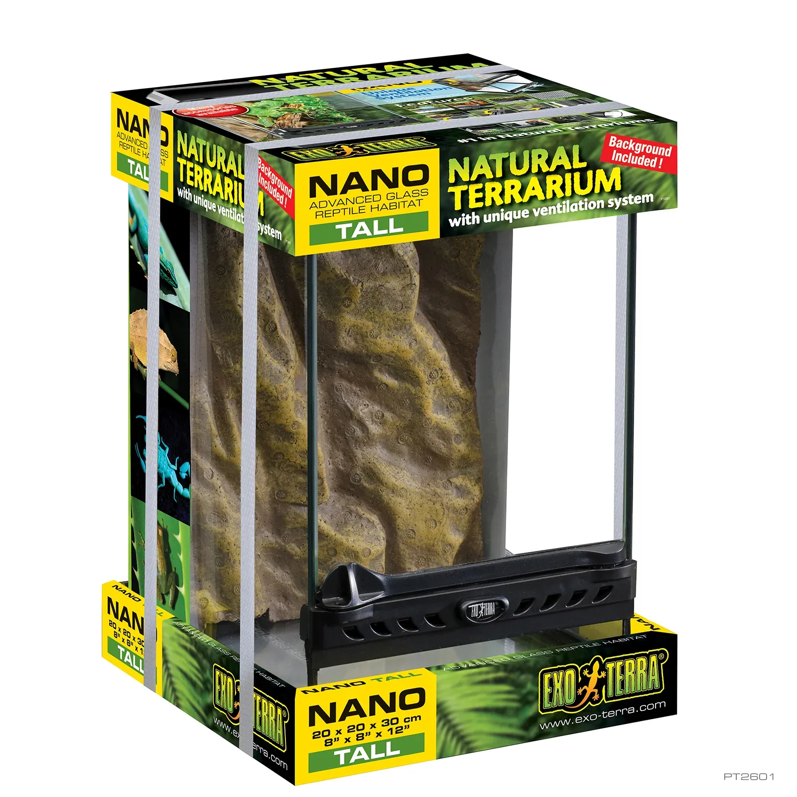 Exo Terra Nano Tall Terrarium - 8"x8"x12" - PT2601 - Image 2