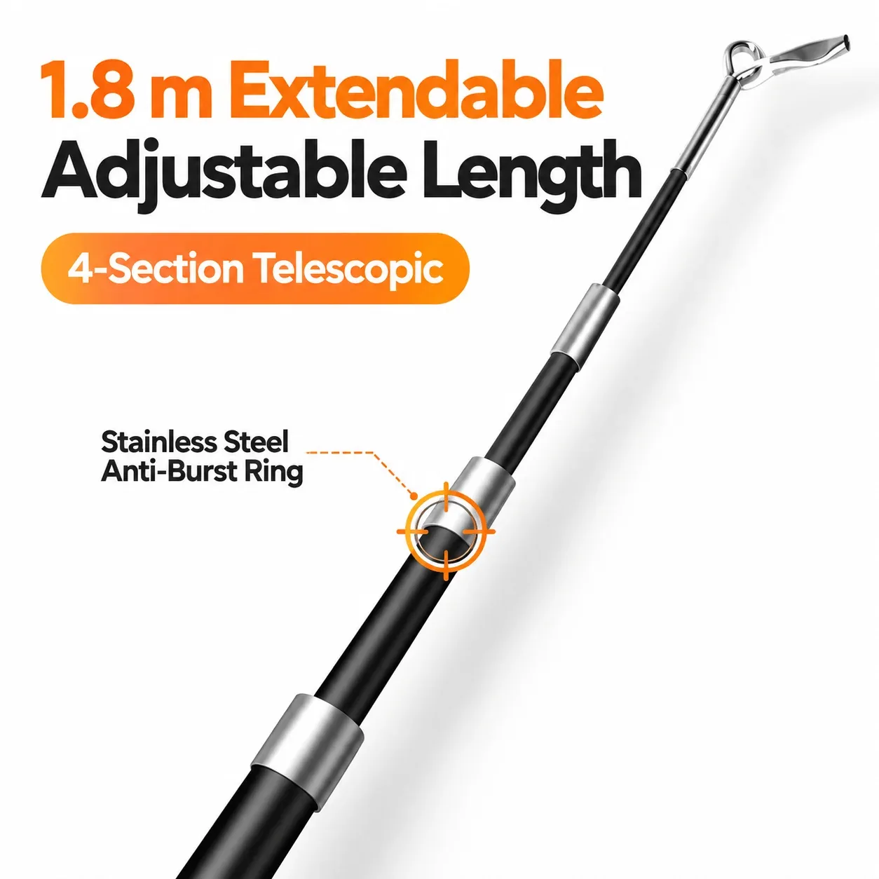 Extra-Long Telescopic Feather Cat Wand - Image 2