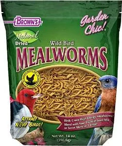 F.M. Brown's Garden Chic! Natural Dried Mealworms Bird Food 14z {L+1}423257