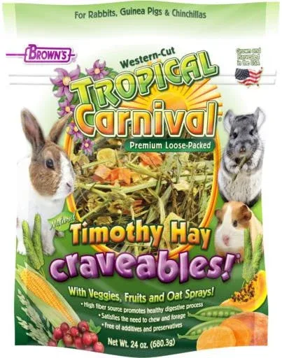 F.M Brown's Tropical Carnival Natural Timothy Hay Craveables! 24Z {L-1}423336