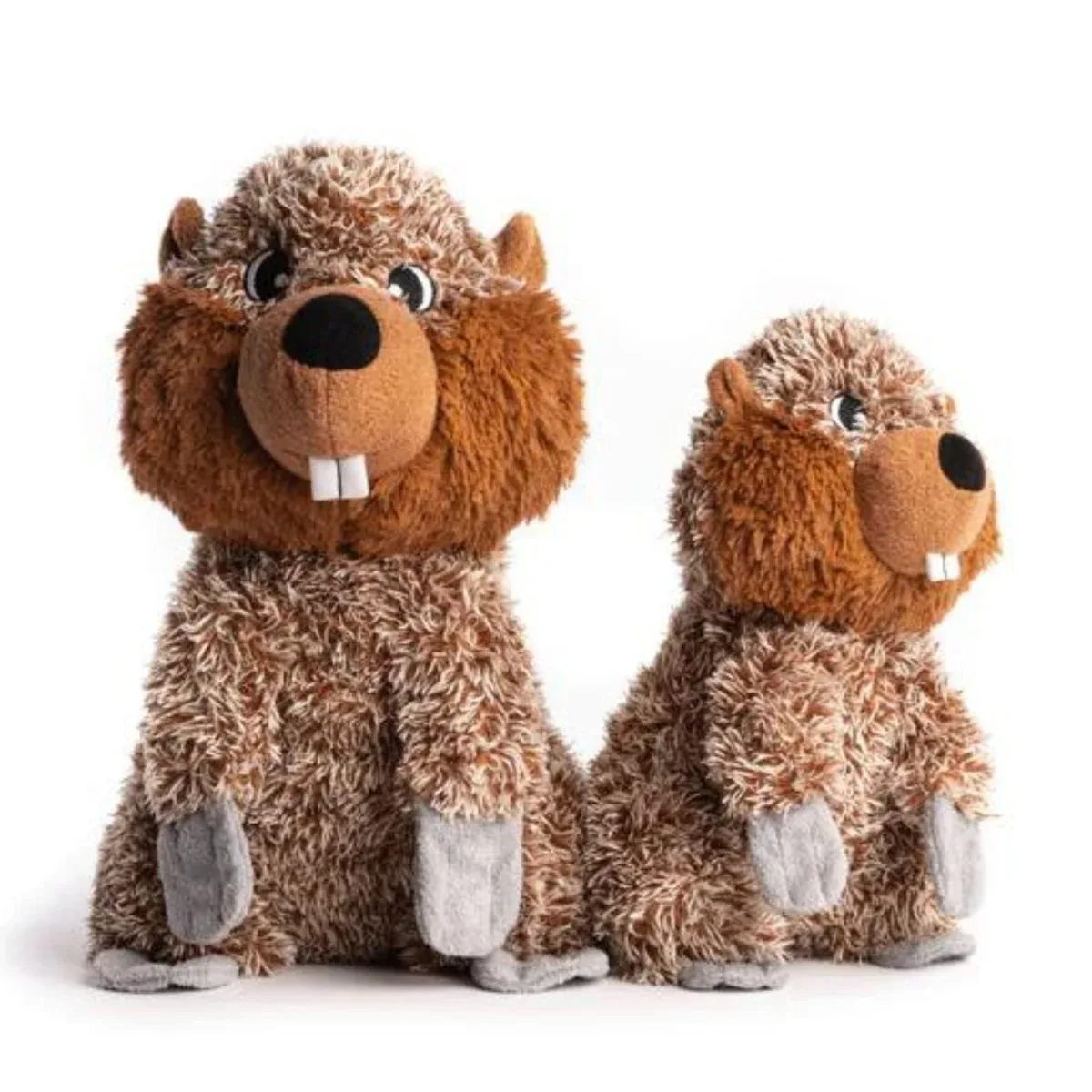 FabDog Fluffy Beaver Large Squeaky Plush Dog Toy - Image 2