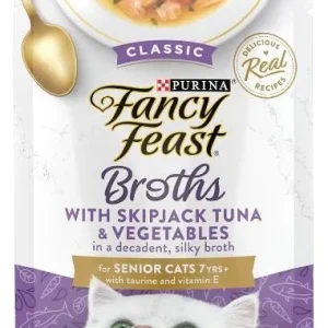 Fancy Feast Broths Skipjack Tuna Senior Cat - 16 pk / 1.4 oz