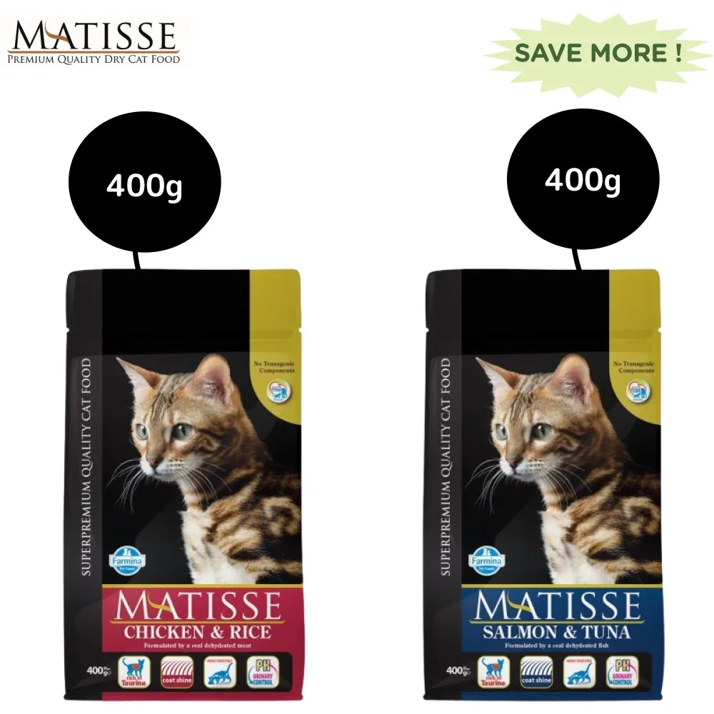 Farmina Matisse Chicken & Rice Adult and Salmon & Tuna Adult Cat Dry Food Combo - Image 2