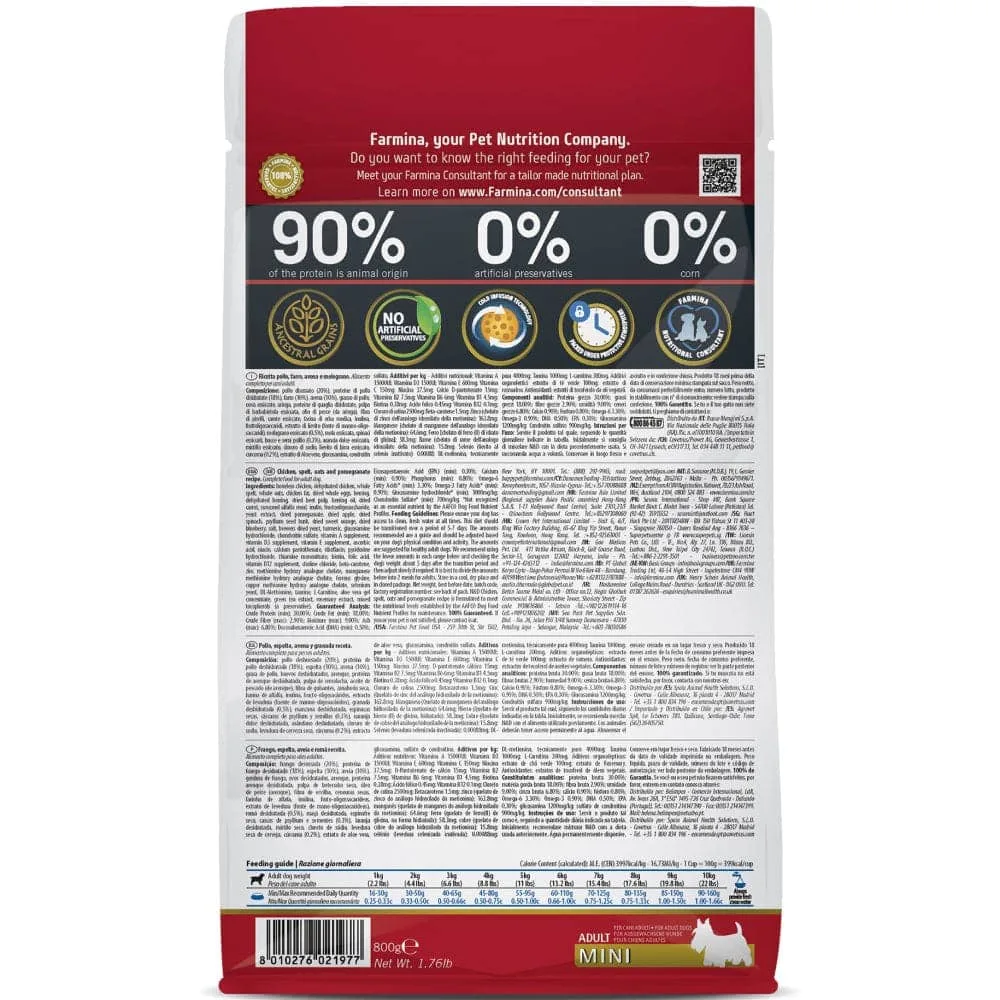 Farmina N&D Ancestral Grain Chicken & Pomegranate Adult Mini Dog Dry Food - Image 2