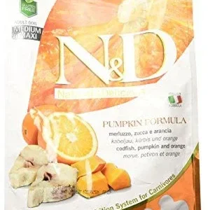 Farmina N&d Grain-free Pumpkin Codfish & Orange Adult Dog Medium & Maxi 5.5lb {L+1}