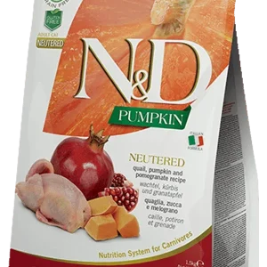 Farmina N&d Grain-free Pumpkin Quail & Pomegranate Neutered Cat 3.3lb {L+1x}