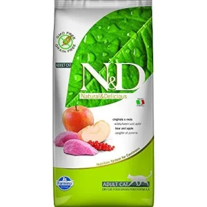 Farmina N&d Natural And Delicious Grain Free Adult Wild Boar & Apple Dry Cat Food-11-lb-{L+1x} (R)}