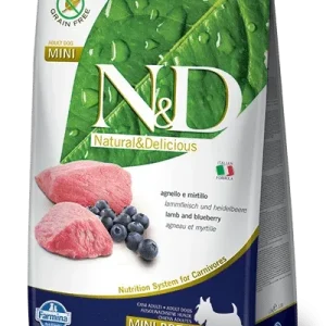 Farmina N&d Natural And Delicious Grain Free Mini Adult Lamb & Blueberry Dry Dog Food-15.4-lb-{L+1x}