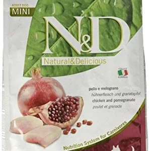 Farmina N&d Natural And Delicious Mini Adult Chicken & Pomegrnate Dry Dog Food-5.5-lb-{L-x}