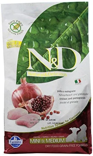 Farmina N&d Natural And Delicious Mini & Medium Puppy Chicken & Pomegranate Dry Dog Food-5.5-lb-{L+1} - Image 2