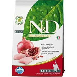 Farmina N&d Natural And Delicious Prime Kitten Chicken & Pomegranate Dry Cat Food-3.3-lb-{L+1x}