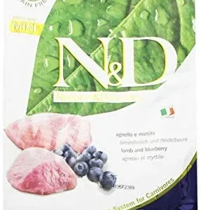 Farmina N&d Natural And Delicious Prime Mini Adult Lamb & Blueberry Dry Dog Food-5.5-lb-{L-x}