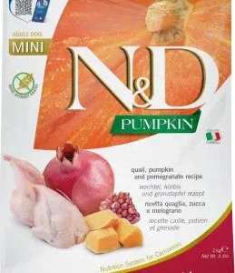 Farmina N&D Pumpkin Grain Free Dog Quail & Pomegranate Mini 4.4 lb (DD)