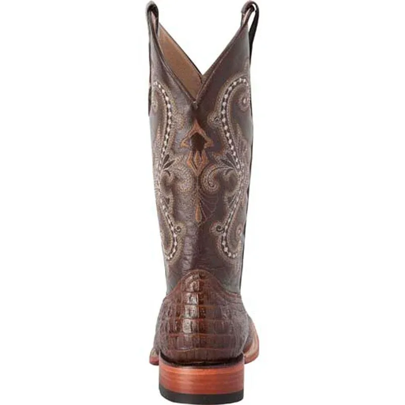 Ferrini Men's Sport Rust Caiman Print Cowboy Boots - Image 2