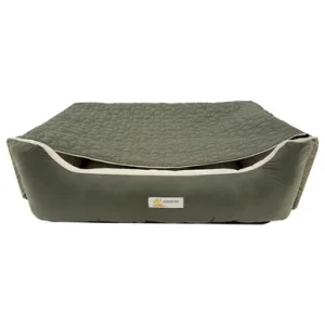 Fetch Your Own Adventure Olive Quilted Blanket Lounger Dog Bed