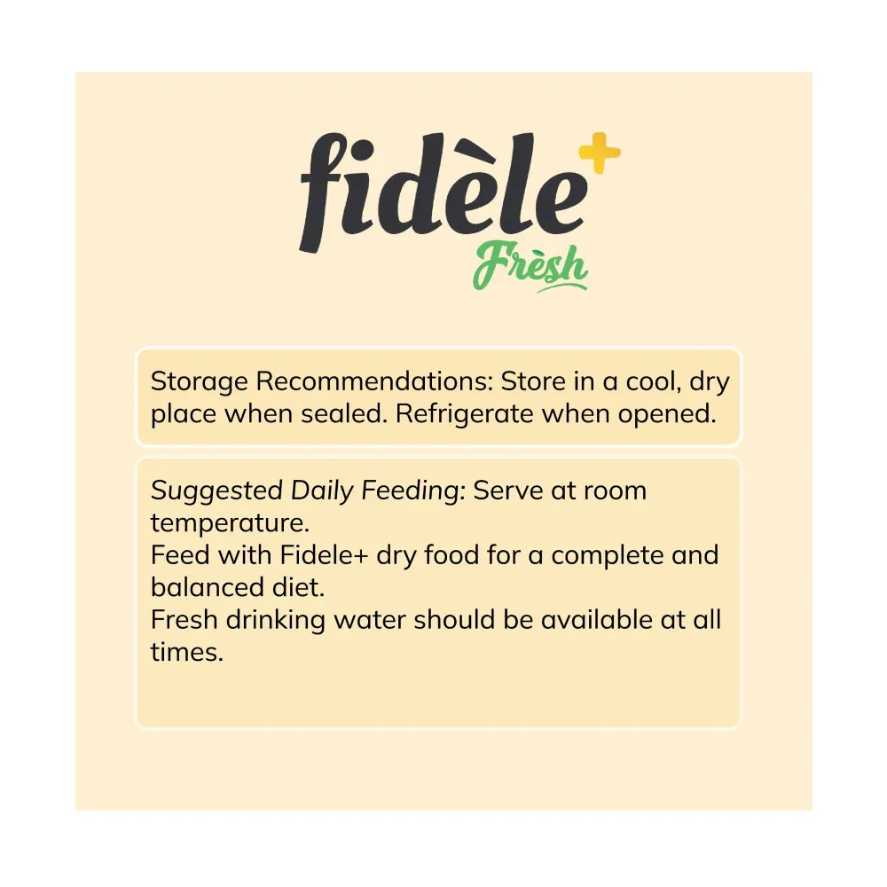 Fidele Plus Fresh Chicken & Egg with Vegetables Dog Wet Food - Image 2