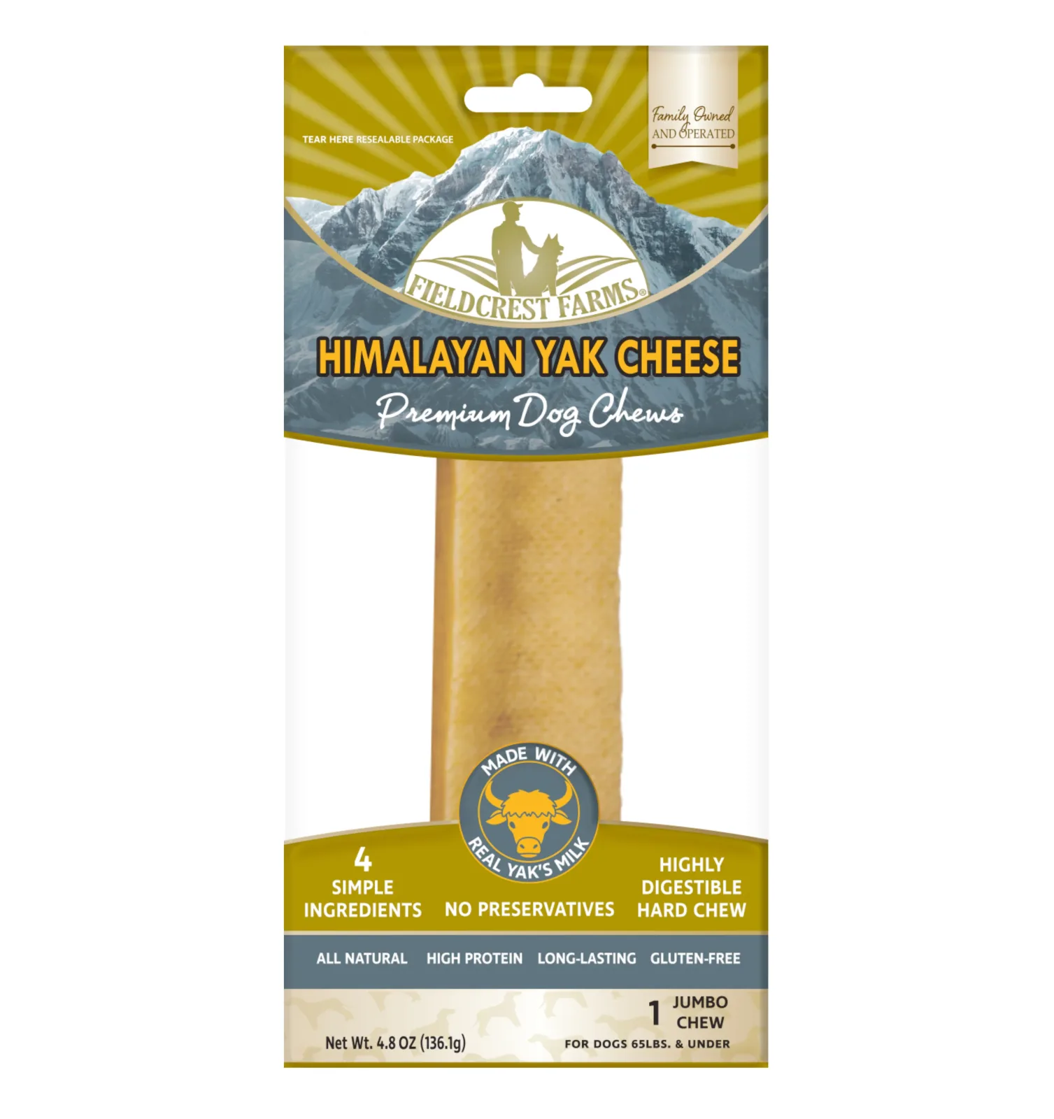 Fieldcrest Farms Himalayan Yak Cheese Dog Chew Jumbo