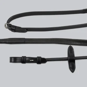 Finetti Rolled Leather Reins Black